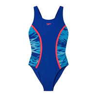 Speedo Girls Swimsuit Hyperboom Spice Muscleback Navy/Light Blue