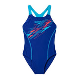 Speedo Girls Swimsuit Medley Logo Medalist Navy/Blue