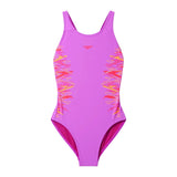Speedo Girls Swimsuit Placement Muscleback Light Purple/Orange
