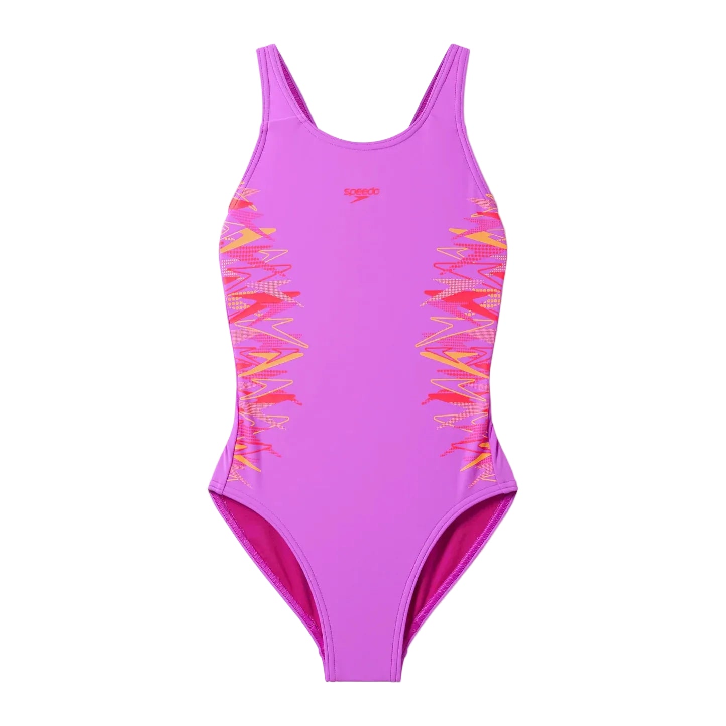 Speedo Girls Swimsuit Placement Muscleback Light Purple/Orange