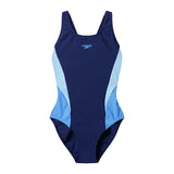 Speedo Womens Swim Suit Colourblock Splice 2.0 Navy/Light Blue