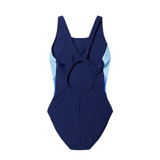Speedo Womens Swim Suit Colourblock Splice 2.0 Navy/Light Blue