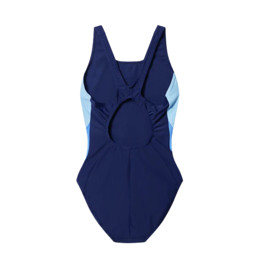 Speedo Womens Swim Suit Colourblock Splice 2.0 Navy/Light Blue