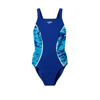 Speedo Womens Swim Suit Hyperboom Splice Muscleback Blue/Light Blue