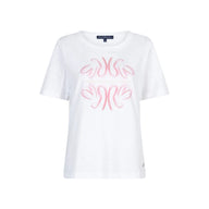Red Button Womens Temmy Butterfly Tee White/Rosewood