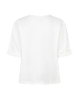 Red Button Womens Terry Sweater Chestprint Off White/Dark Blue