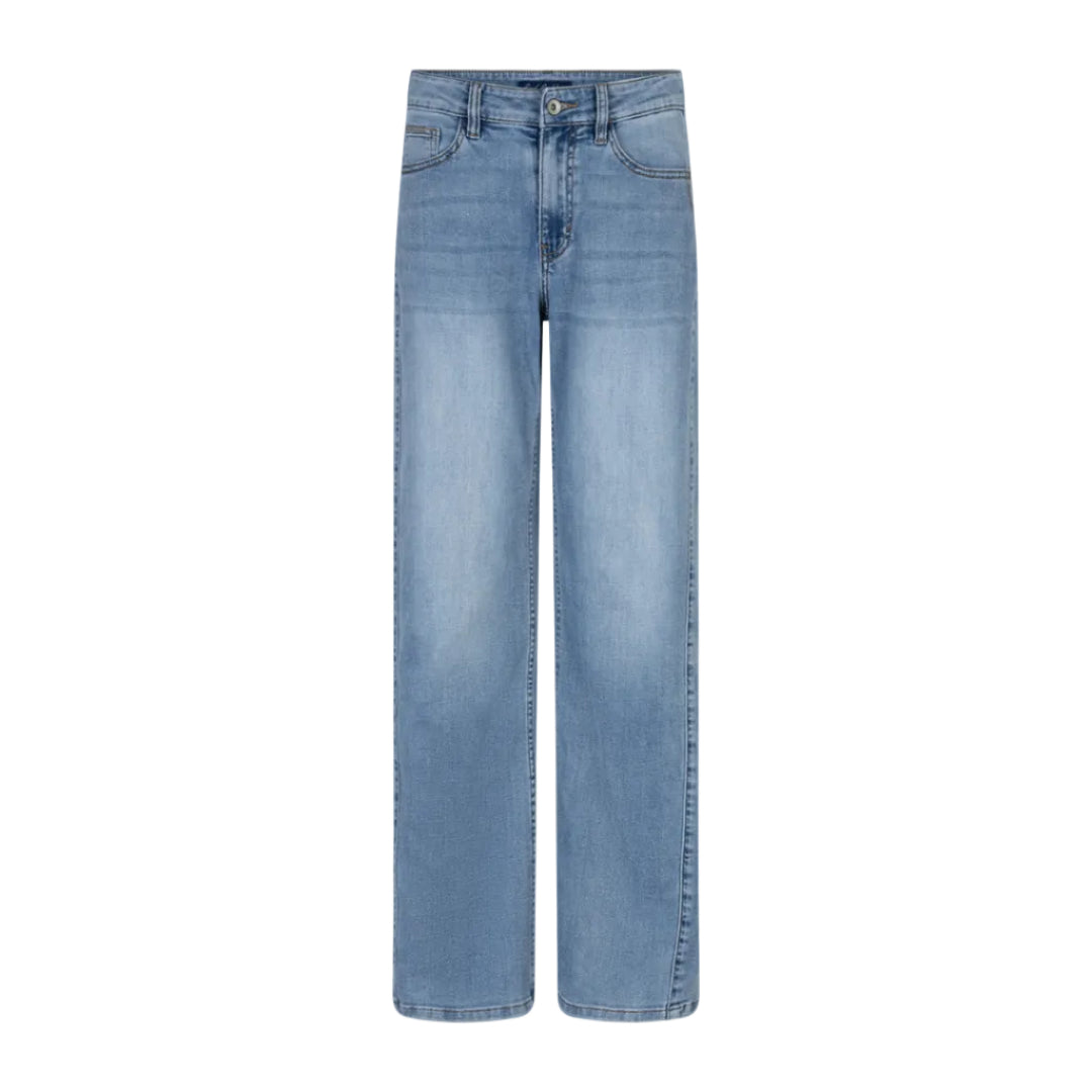 Red Button Womens Jeans Claudette Slanted Seam Light Blue