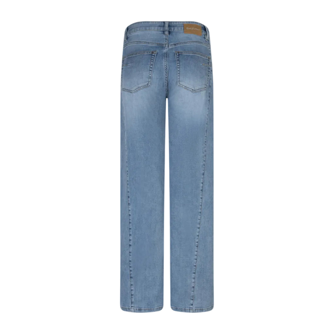 Red Button women's blue and red denim jeans with zip