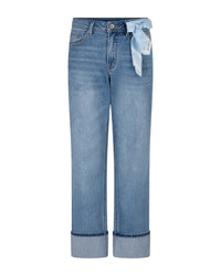 Red Button Womens Kim High Hem & Scarf Jeans Stone