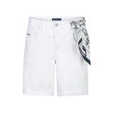 Red Button Womens Relax Short With Scarf White