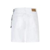 Red Button Womens Relax Short With Scarf White