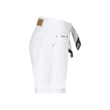 Red Button Womens Relax Short With Scarf White