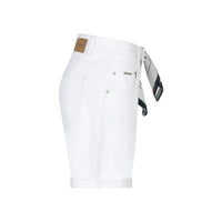 Red Button Womens Relax Short With Scarf White