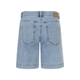 Red Button Womens Bibette Denim Shorts Bleach