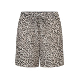 Red Button Womens Claudette Short Linen Leopard Pebble
