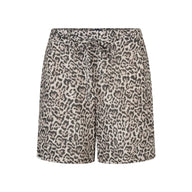 Red Button Womens Claudette Short Linen Leopard Pebble
