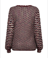Red Button Jumper Fanny Boho Dark Berry