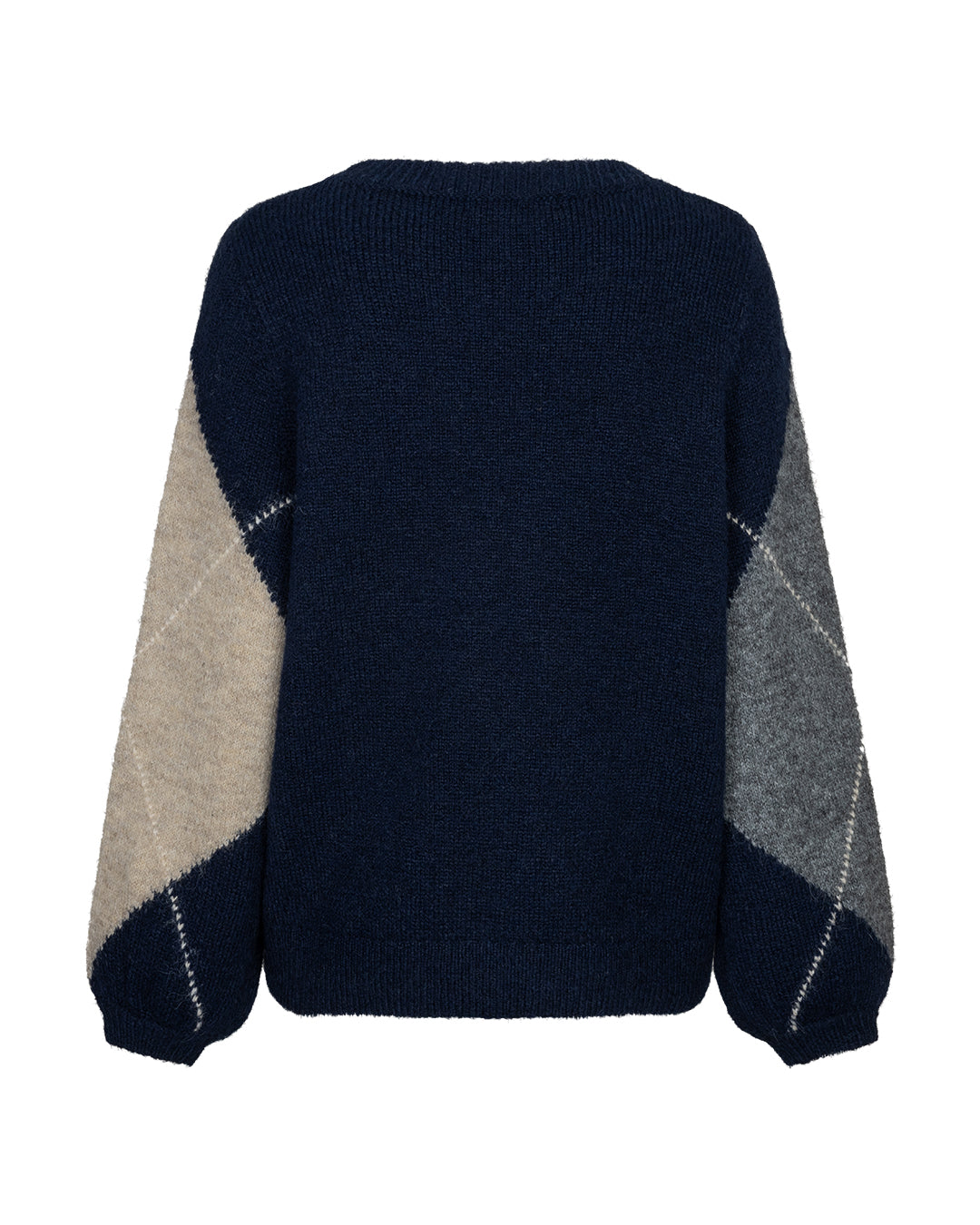 Red Button Womens Jumper Argyle Indigo