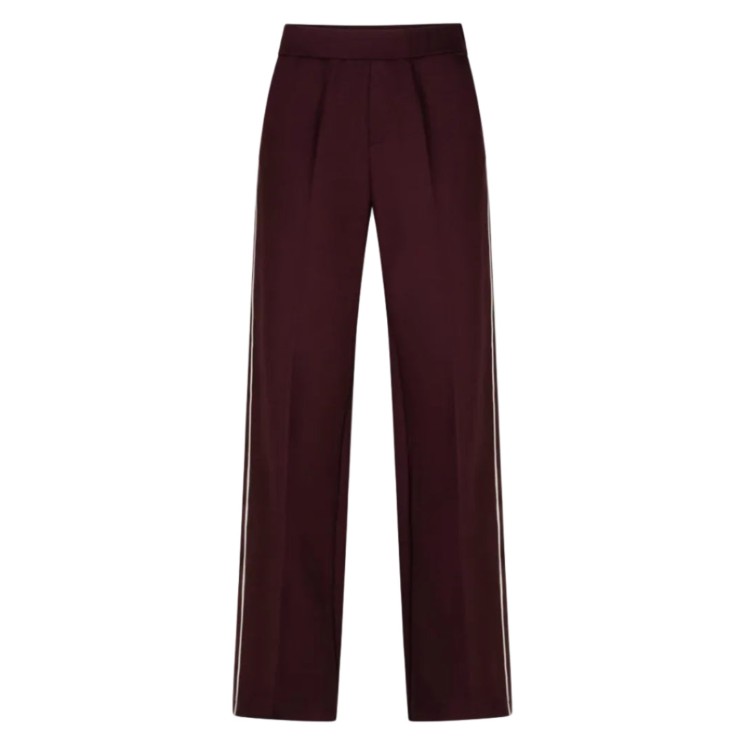 Red Button Womens Trousers Colette Punta Piping Burgundy