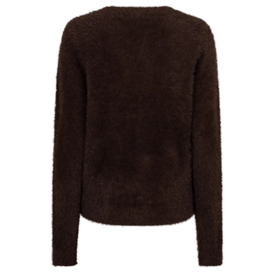Red Button Womens Sweet Fuzzy Jumper Espresso
