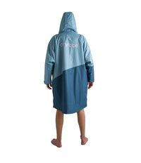 Dryrobe Adults Advance Long Sleeve Contrast Changing Robe Blue/Light Grey