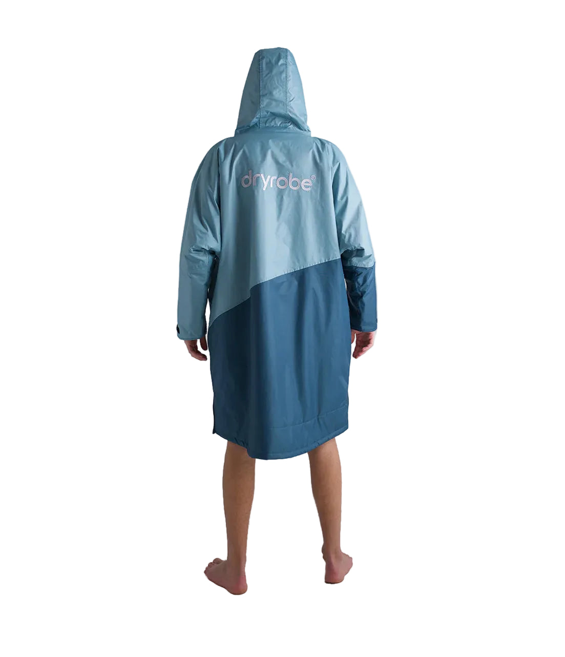 Dryrobe Adults Advance Long Sleeve Contrast Changing Robe Blue/Light Grey