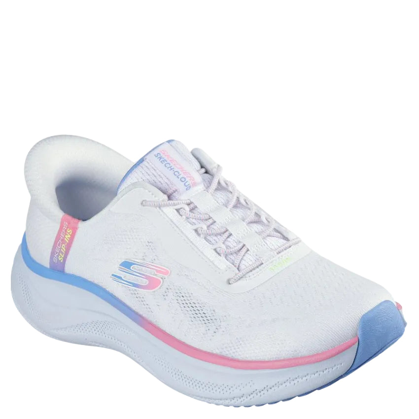 Skechers Womens Trainer Skech Cloud-Perfectly Plush White/Multi