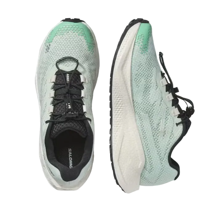 Salomon Womens Trainer Aero Blaze 4 Grvl Clearly Aqua/Vanilla Ice/Black
