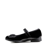 Clarks Girls School Shoe Scala Tap K Black Patent - Donaghys