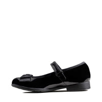 Clarks Girls School Shoe Scala Tap K Black Patent - Donaghys