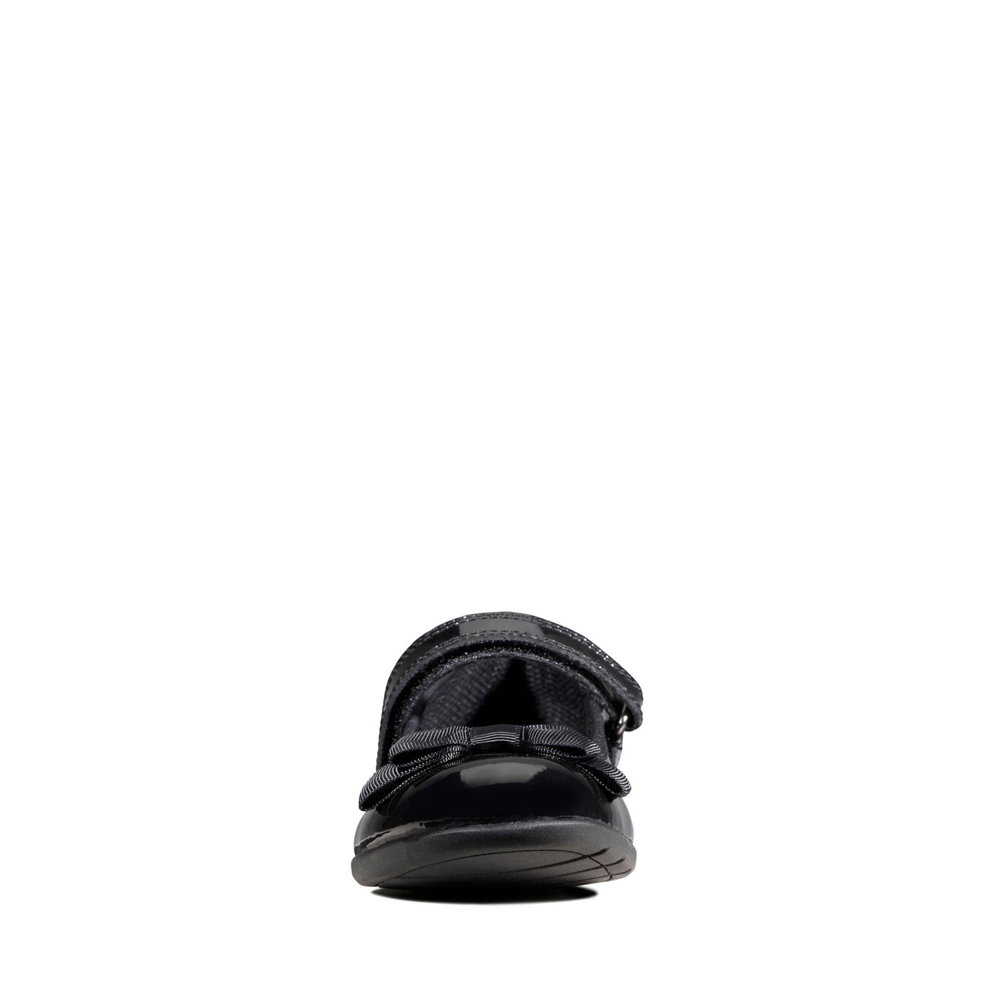 Clarks Girls School Shoe Scala Tap K Black Patent - Donaghys