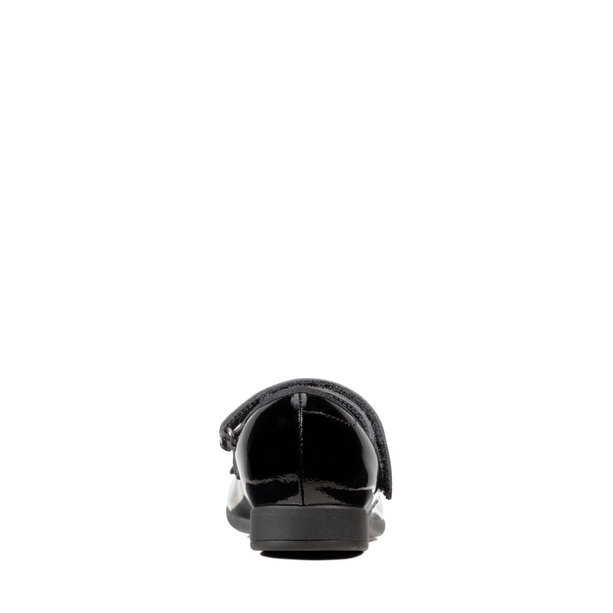 Clarks Girls School Shoe Scala Tap K Black Patent - Donaghys