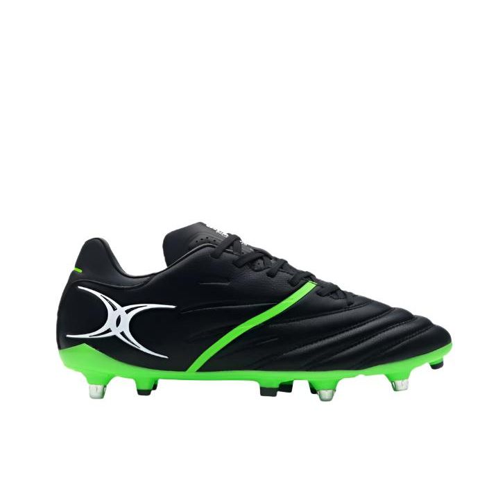 Gilbert Adults Rugby Boot Sidestep X20 Power 6S Black/Fluorescent Green