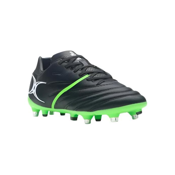 Gilbert Adults Rugby Boot Sidestep X20 Power 6S Black/Fluorescent Green