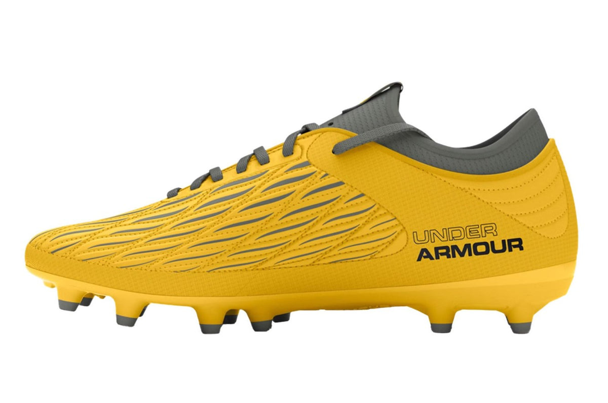 Under Armour Junior Football Boot Magnetico Select 4 FG Yellow Grey Donaghys