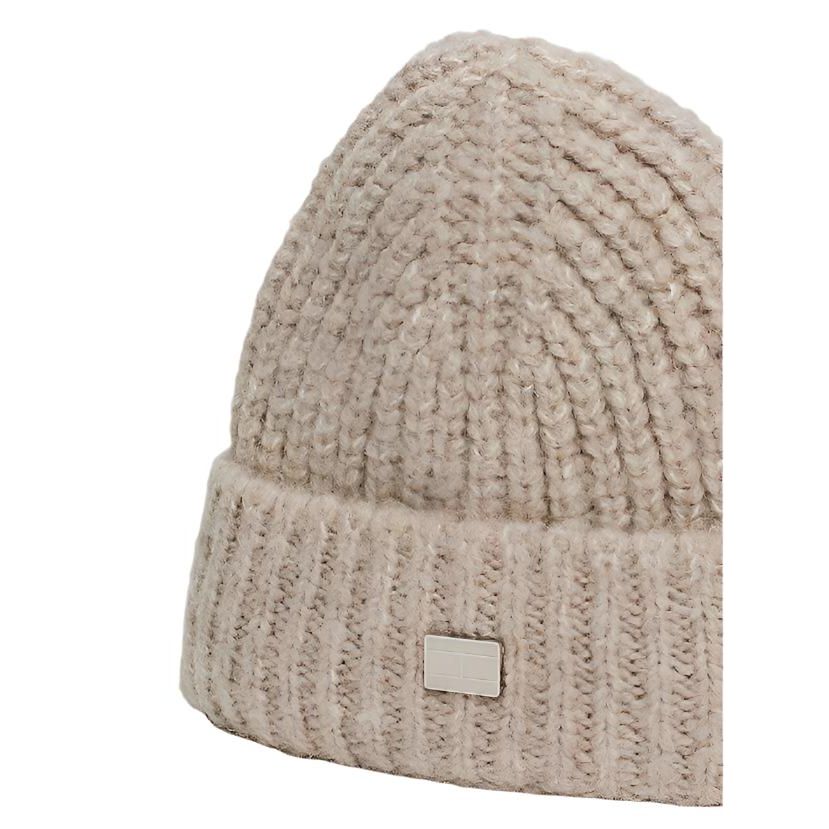 Tommy Hilfiger Womens City Chunky Knit Beanie With Wool Drifty Dunes