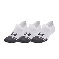 Under Armour Adults Socks 3-Pack Performance Tech Ultra Low Tab White/Jet Grey