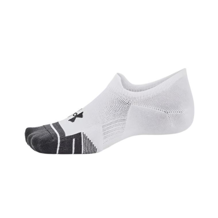 Under Armour Adults Socks 3-Pack Performance Tech Ultra Low Tab White/Jet Grey