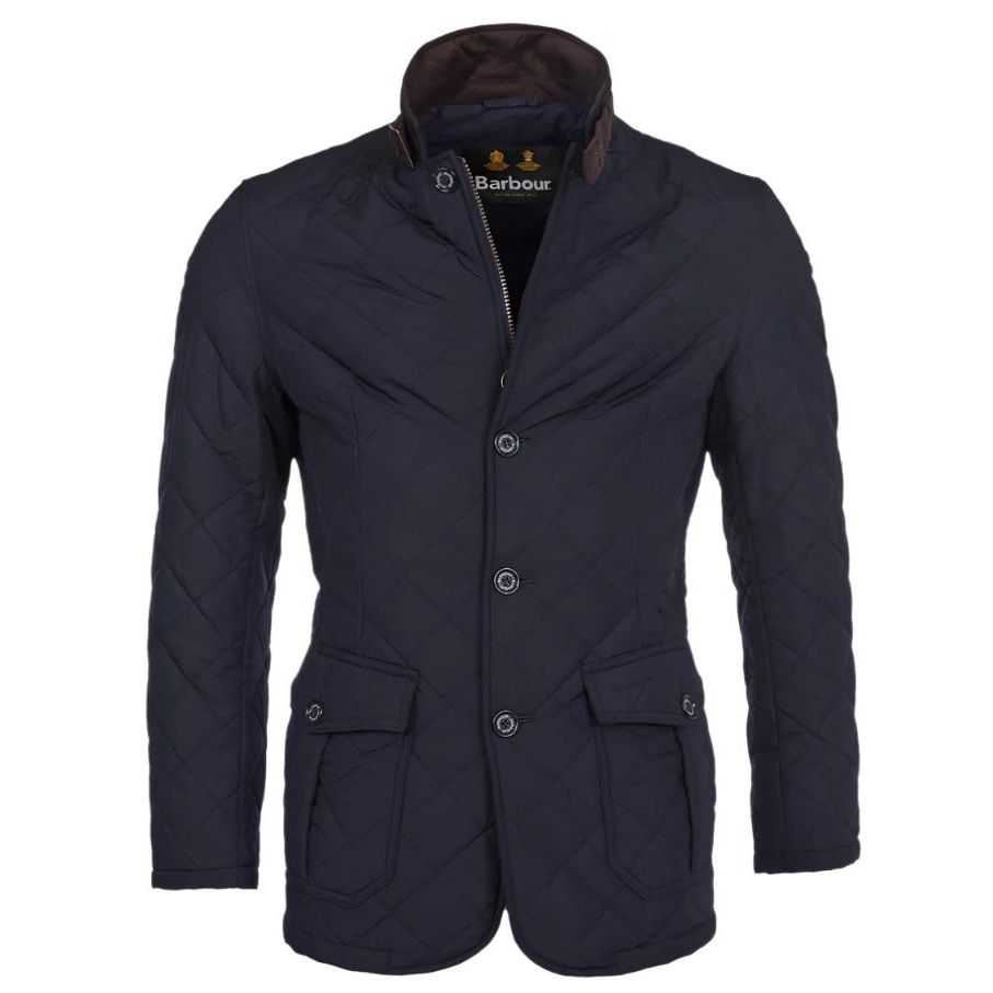Barbour Mens Jacket Lutz Quilted Navy