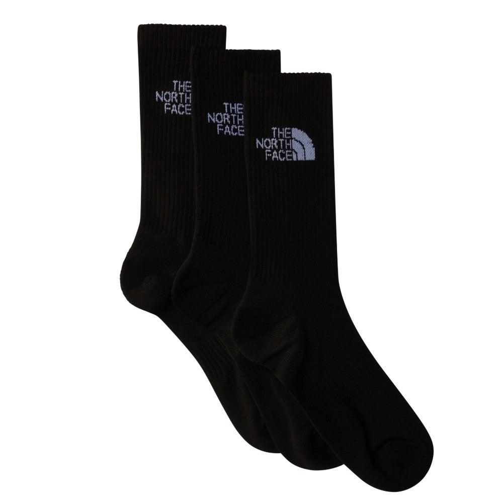 The North Face Unisex Socks 3 Pack Sport Cush Crew Black
