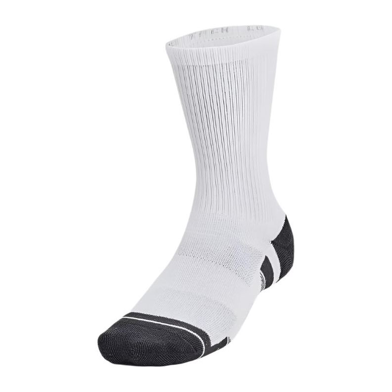Under Armour Unisex Socks 3-Pack Crew Performance Tech White
