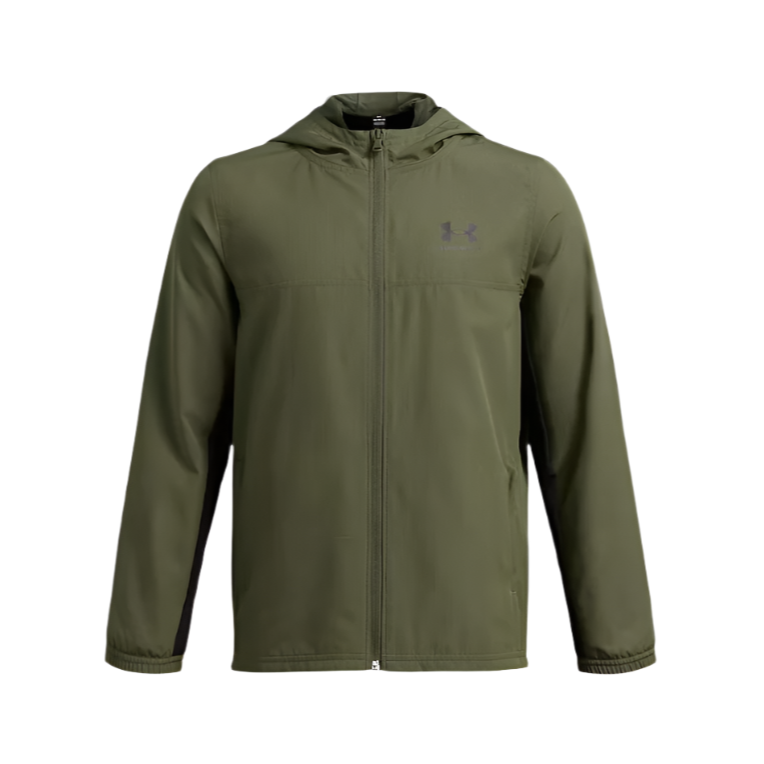 Under Armour Boys Jacket Rival Woven Marine OD Green/Black