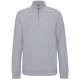 Barbour Mens Sweatshirt Pique Interlock Half Zip Grey Marl