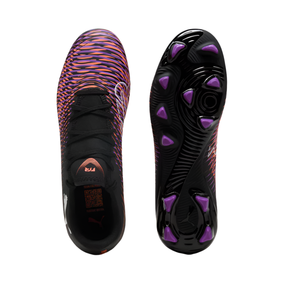 Puma Adults Football Boots Future 8 Play FG/AG Black /White/Glowing Red