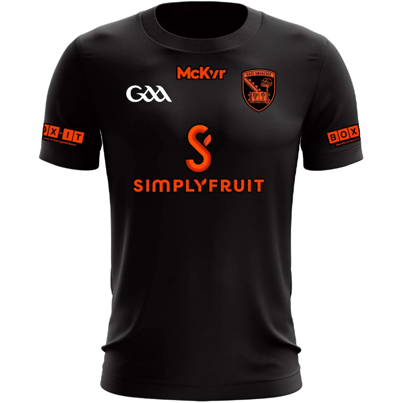 McKeever Adults Armagh GAA Away Jersey 24/25 Player Fit Black