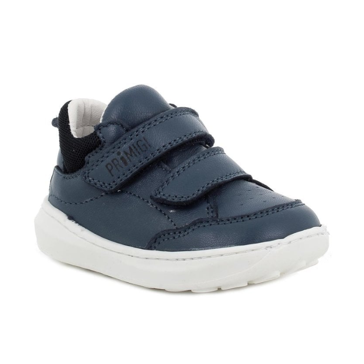 Primigi boys' blue leather shoe with velcro