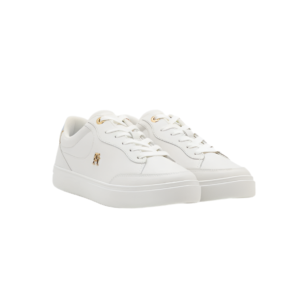 Tommy Hilfiger Womens Trainer Essential Chic Court Sneaker Ecru/Breezy Blue