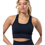 Gym+Coffee Womens Lotus Lounge Bra Black