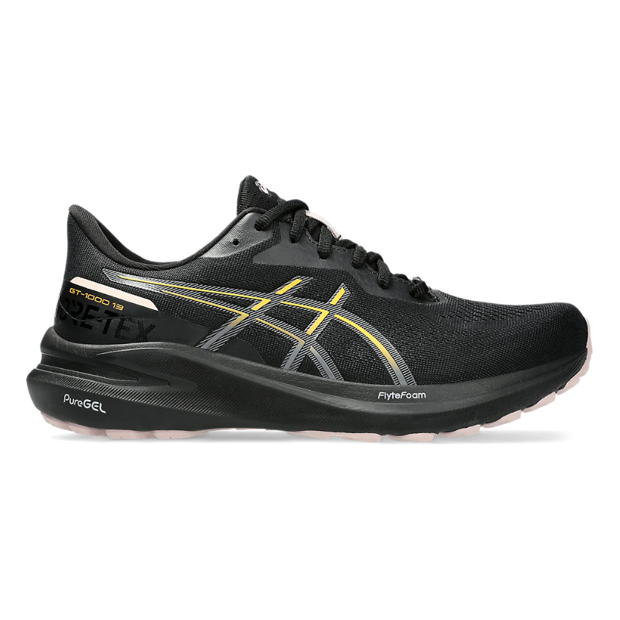 Asics Womens GT-1000 13 GTX Trainer Black/Stadium Orange