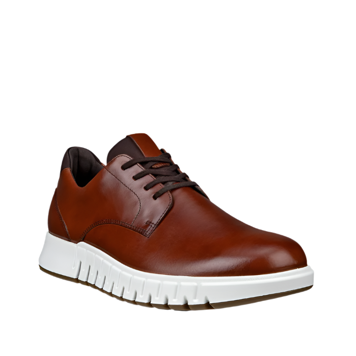 Ecco men's mocha leather lace-up shoe